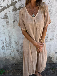 TAMI dress in cotton and linen