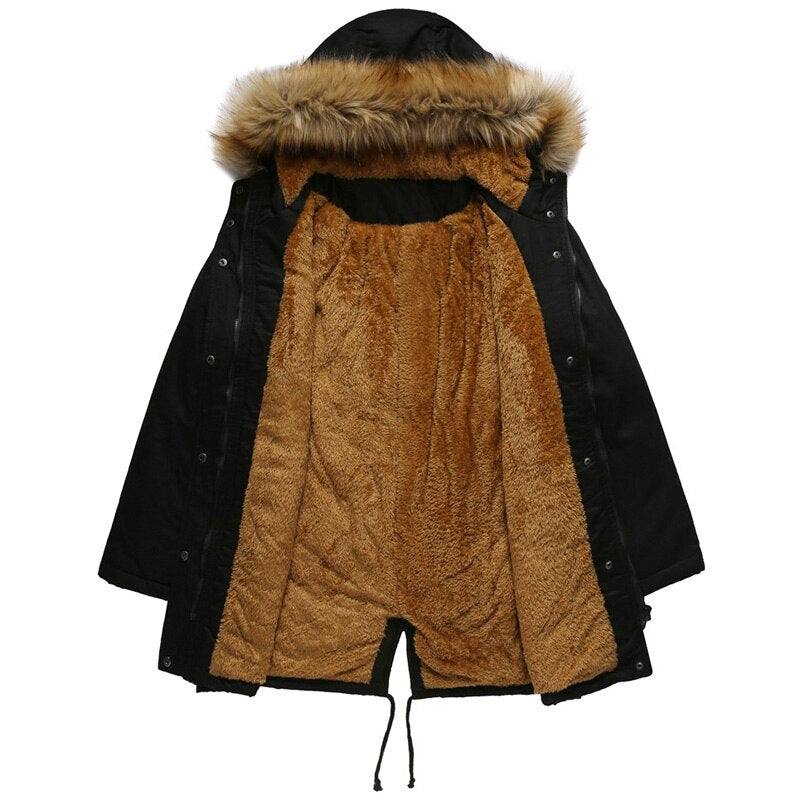 Damen Winterjacke mit Fellkapuze - Soria