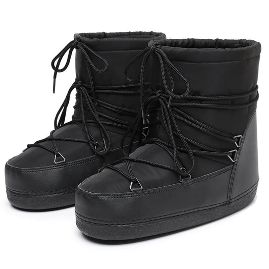 Bottes de neige mi-mollet imperméables et matelassées pour femmes - Kolesa