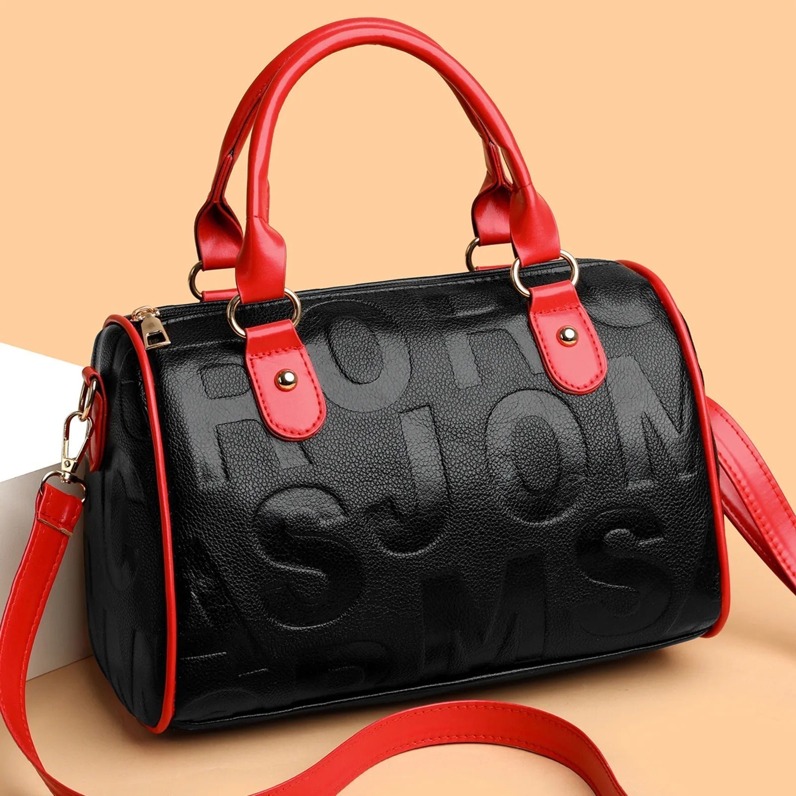 Damenhandtasche aus geprägtem Kunstleder - Yanelis