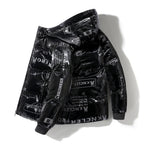 Steppjacke mit Kapuze in Vinyloptik für Männer - Lanuz