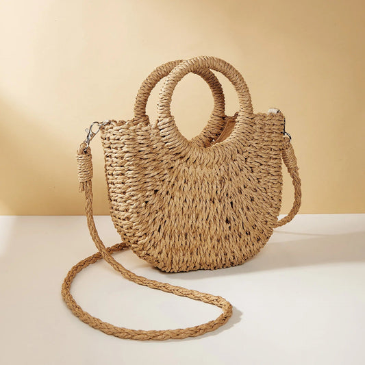 Sac à main pour femmes avec anses rondes de style plage - Noa