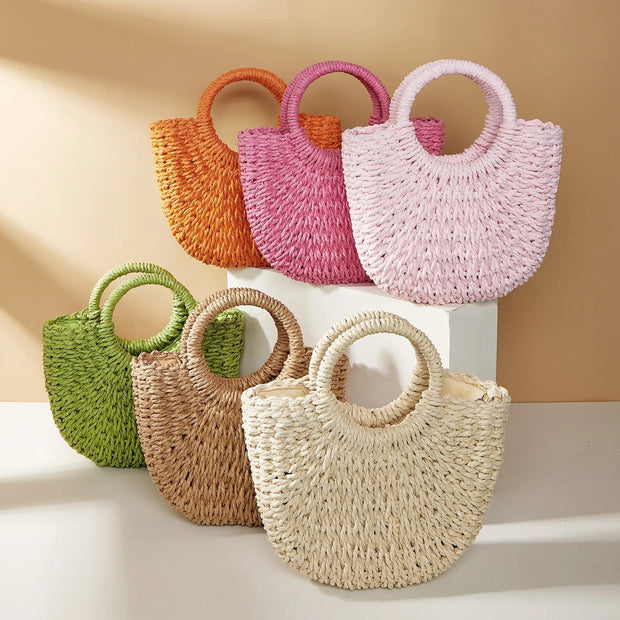 Sac à main pour femmes avec anses rondes de style plage - Noa