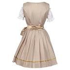 Elegantes Damen Beige Oktoberfest Dirndl Kleid - Clara