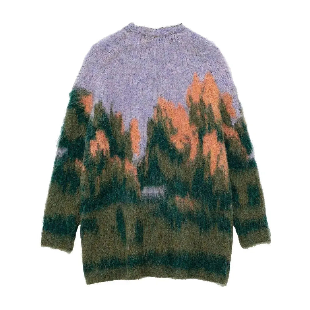 Gerade geschnittene Damenstrickjacke mit Knopfverschluss - Nicky