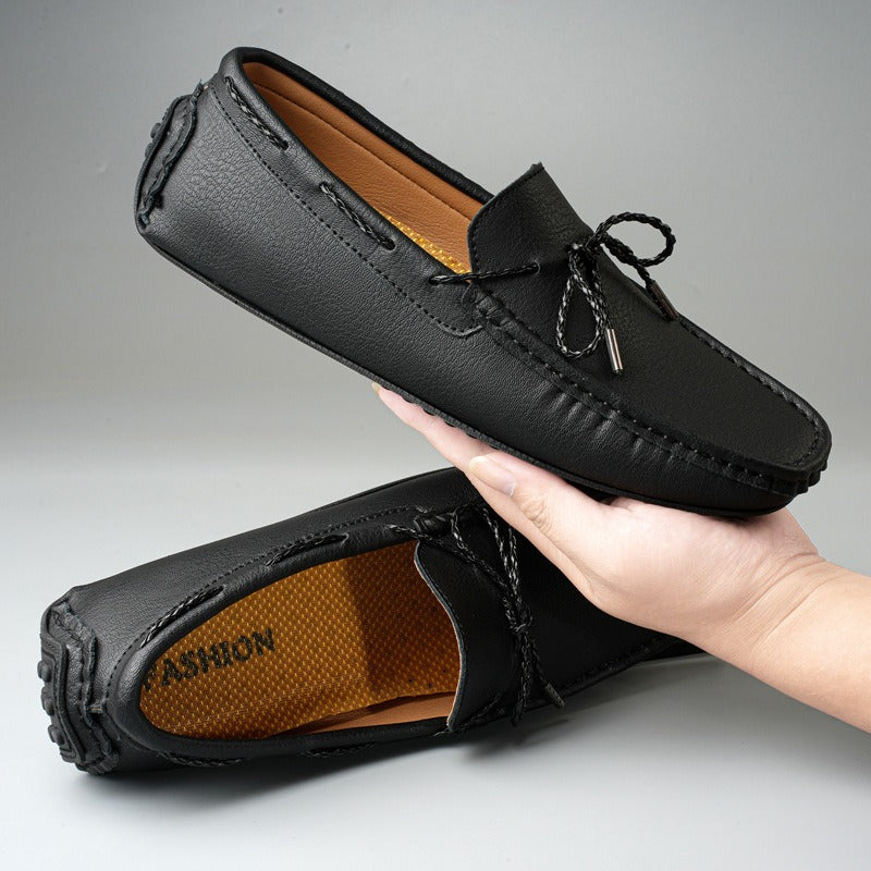 Rutschfeste Herren-Slipper mit Schleife - Esteban