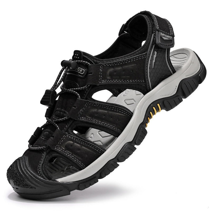 Herren Outdoor Sandalen braun atmungsaktives Leder - Dakar