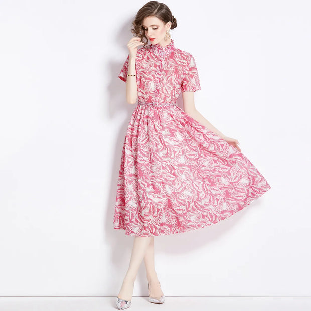 Candy - Robe imprimée à manches courtes pour femmes