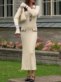 Edna - Robe en maille à volants