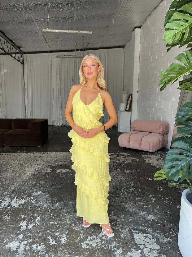 Ayla - Robe longue dos nu à la coupe élégante