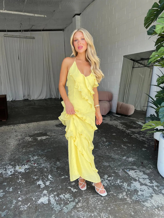 Ayla - Robe longue dos nu à la coupe élégante