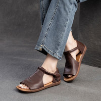 Kamila - Sandales à velcro de style chic faites à la main