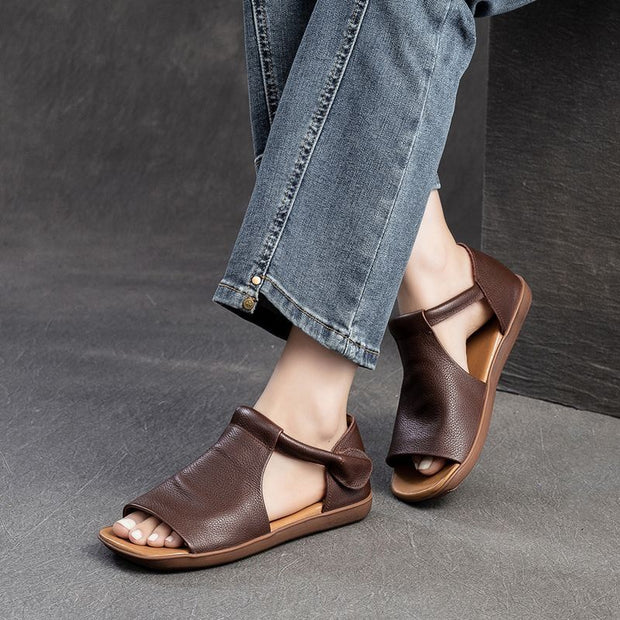 Kamila - Sandales à velcro de style chic faites à la main