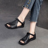Kamila - Sandales à velcro de style chic faites à la main