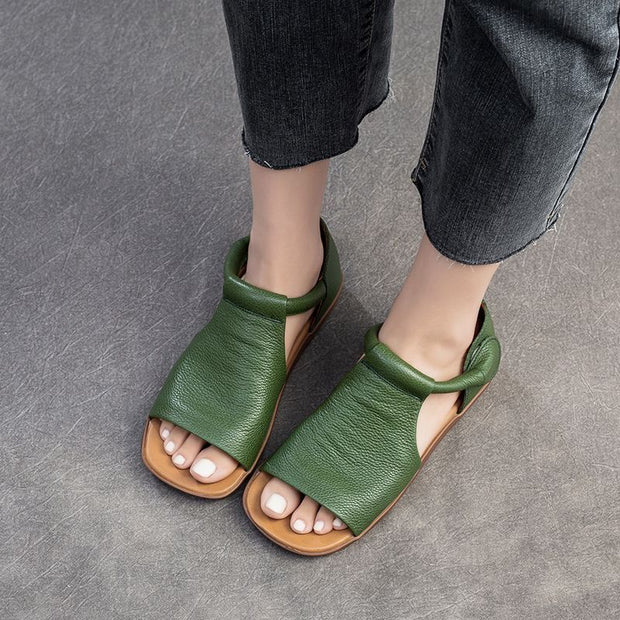 Kamila - Sandales à velcro de style chic faites à la main