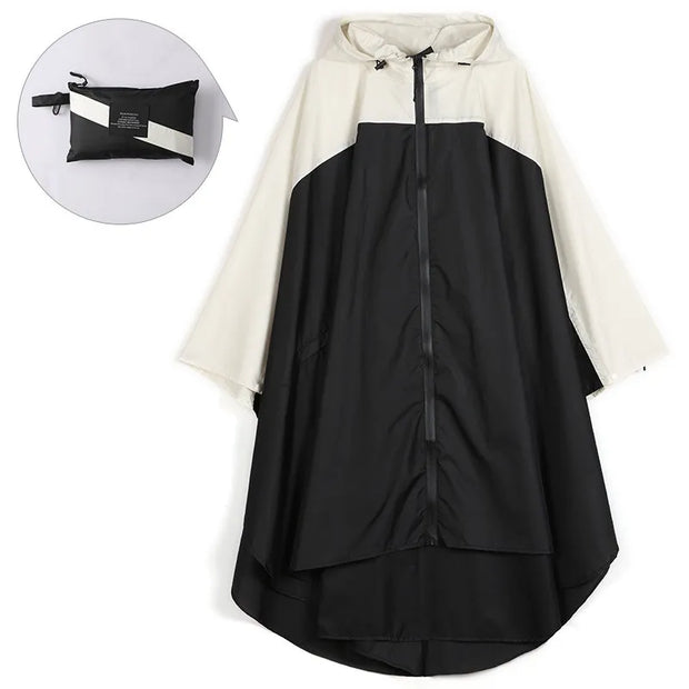 Poncho imperméable unisexe portable avec capuche