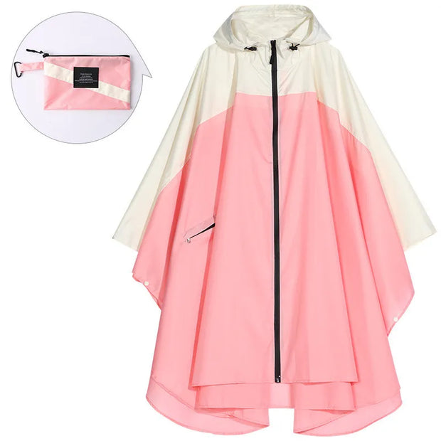 Poncho imperméable unisexe portable avec capuche