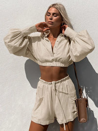 Yaiza - Ensemble deux pièces décontracté de style minimaliste