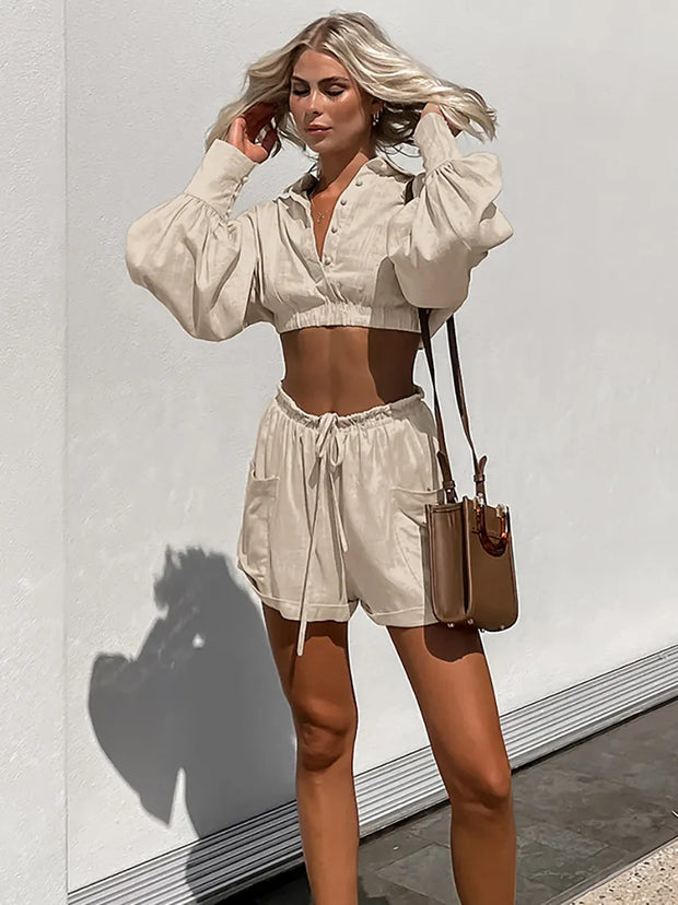 Yaiza - Ensemble deux pièces décontracté de style minimaliste