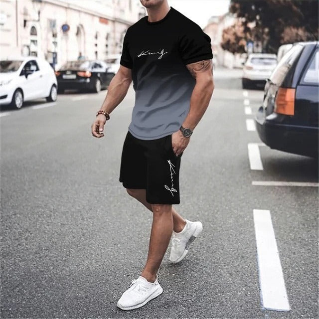 Sportliches Herrenset im modernen urbanen Stil aus atmungsaktivem Stoff - Mauro