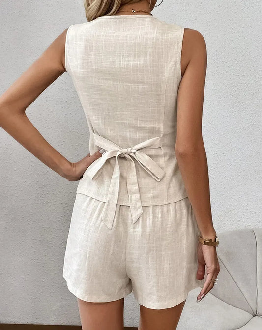 Raquel - Ensemble short décontracté boho