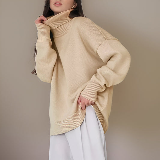 Danissa Pull à col roulé en tricot