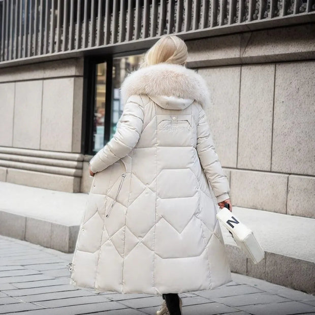 Manteau long matelassé à capuche - Isolde