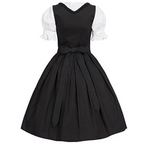 Damen Schwarz Oktoberfest Dirndl Kleid - Margarete