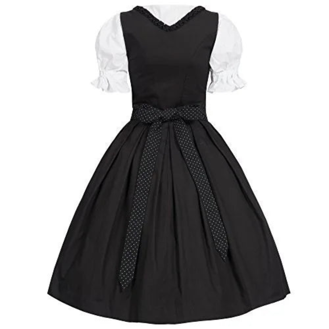 Damen Schwarz Oktoberfest Dirndl Kleid - Margarete