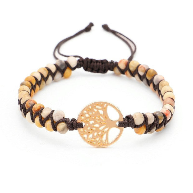Bracelet de yoga avec breloque en forme d'arbre de vie