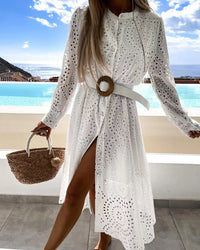 Hannah - Robe chemise à lacets