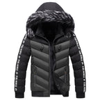 Herren Steppjacke mit Kunstfellkapuze - Elian
