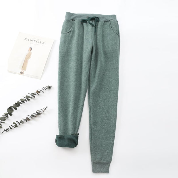 Damenhose mit Samteffekt innen - Lureta