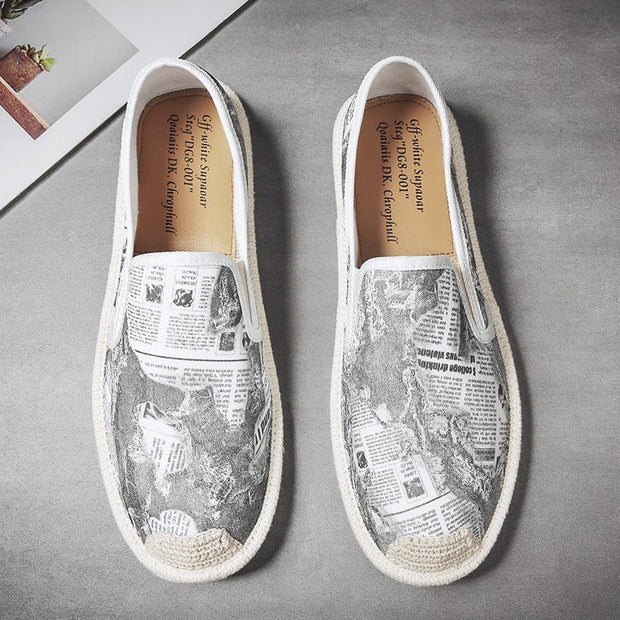 Chaussures plates pour hommes sans lacets modèle périodique - Arlen