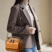 Sac à bandoulière en cuir synthétique pour femme avec structure compacte - Mireille