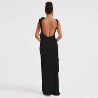 Robe en satin avec fente latérale - Constanz