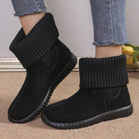 Winterliche Damenstiefel mit gestrickten Stulpen - Pilar
