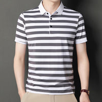 Polo classique à rayures pour hommes