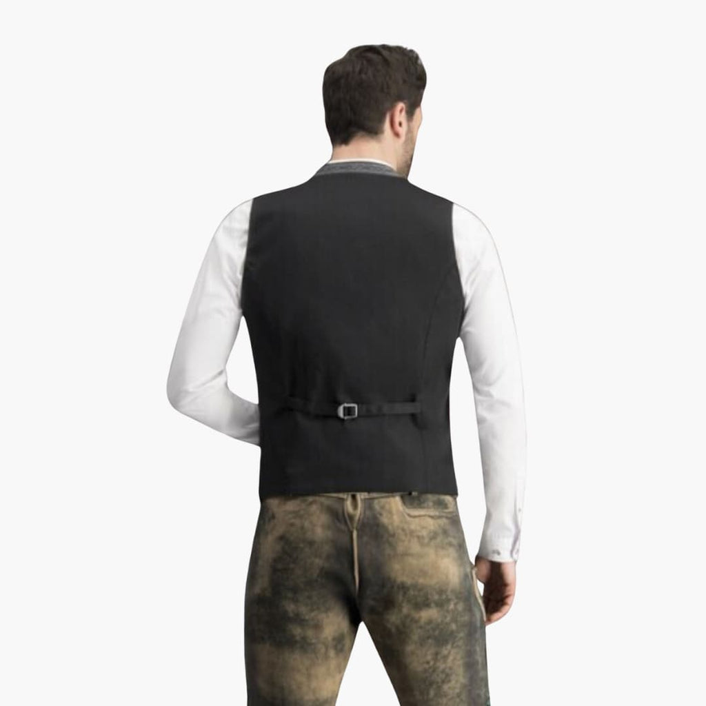 Elegante Herren Trachtenweste mit Stehkragen - Karl