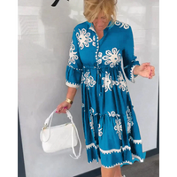 Aiza - Robe florale à manches 3/4