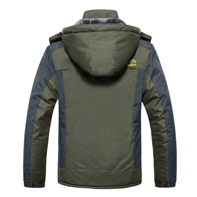 Wasserdichte gefütterte Herrenjacke mit Kapuze - Cavalieri