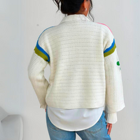 Eva - Cardigan à fleurs brodées chaudes