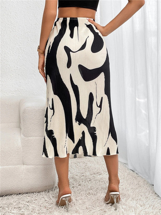 Jupe élégante aux plis fluides, parfaite pour un look raffiné et féminin en toute occasion.