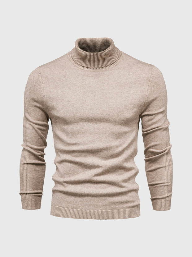 Pull à col roulé pour hommes, lavable