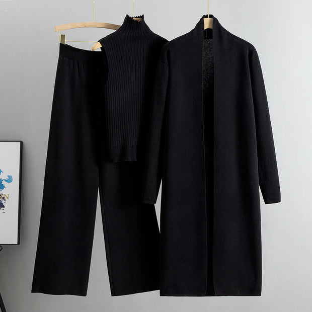 Dreiteiliges Winter-Strickset - Isolde