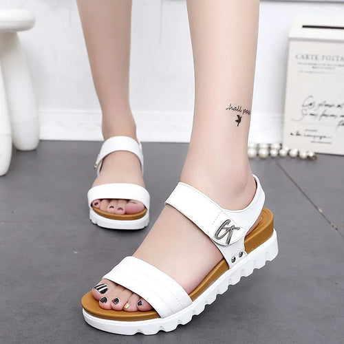 Damen Casual Synthetik Plattform Sandalen mit verstellbarem Verschluss - Amelia