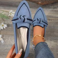 Flache Schuhe mit geflochtener Schleife für Frauen - Selena