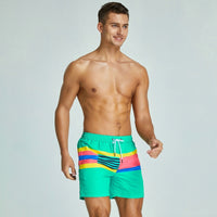 Short homme en microfibre à imprimé multicolore - Adrian