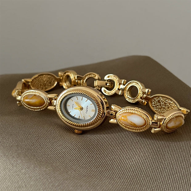 Bijoux femme montre bracelet avec détail ovale - Alviera