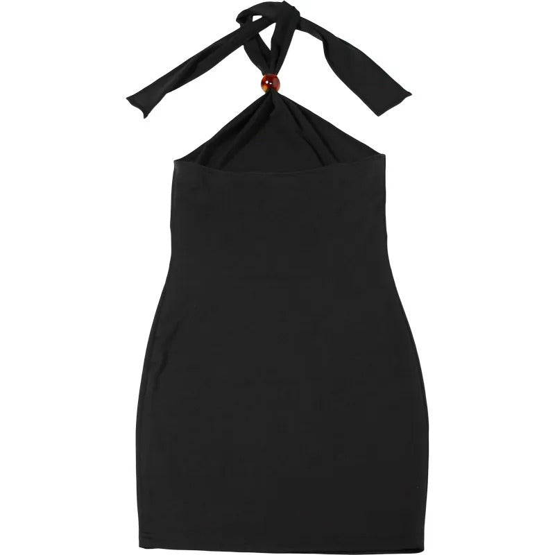 Kurzes Neckholderkleid für Damen mit dekorativem Detail - Aurora